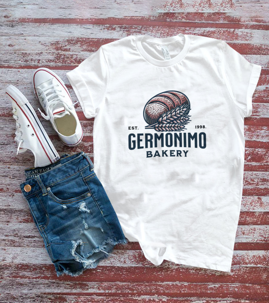 GERMONIMO BAKERY EST. 1998 VINTAGE STYLE BREAD AND WHEAT T-Shirt
