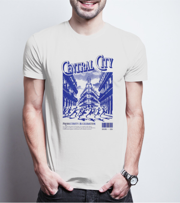 CENTRAL CITY PRODUCTIVITY ACCELERATION CROWDED STREETSCAPE T-Shirt