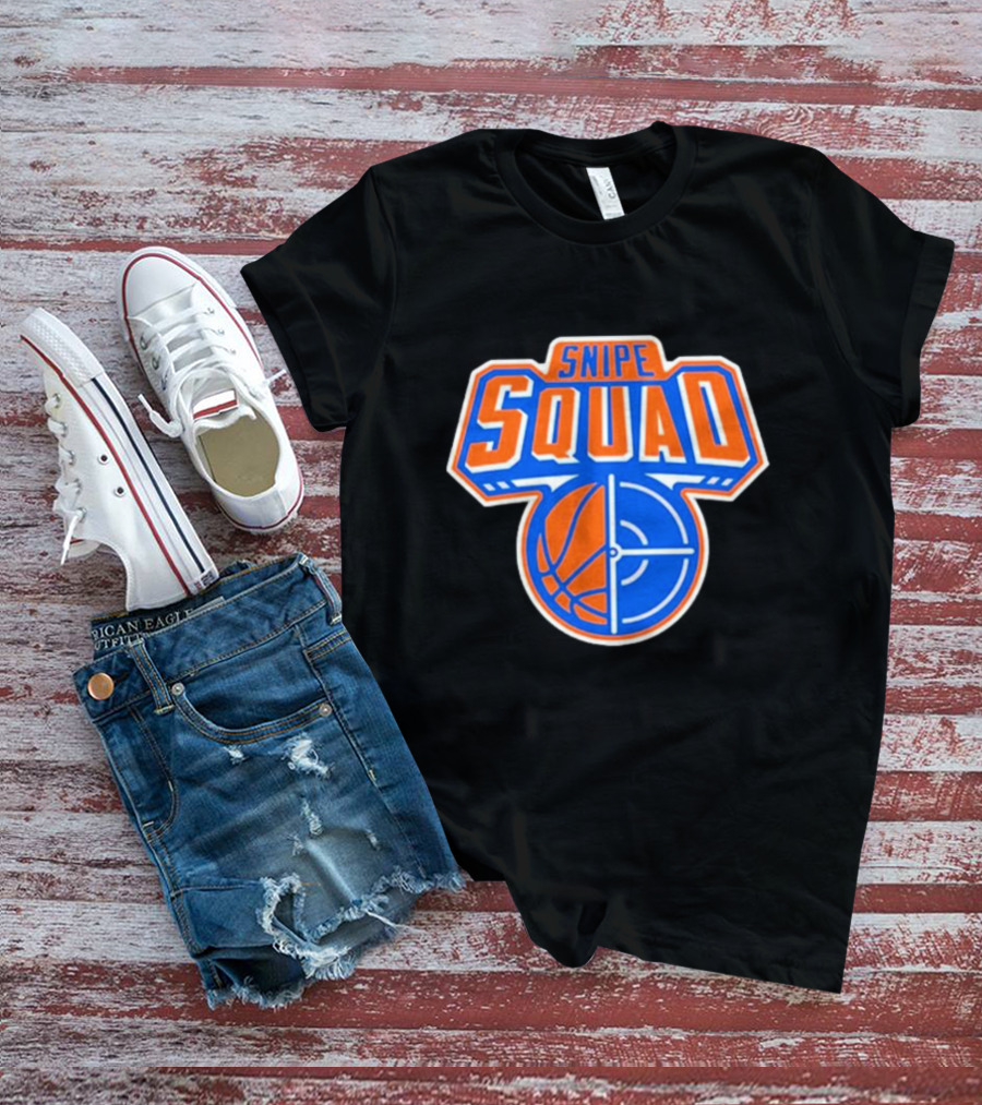 Snipe Squad Basketball Logo With Oklahoma City Thunder Colors T-Shirt