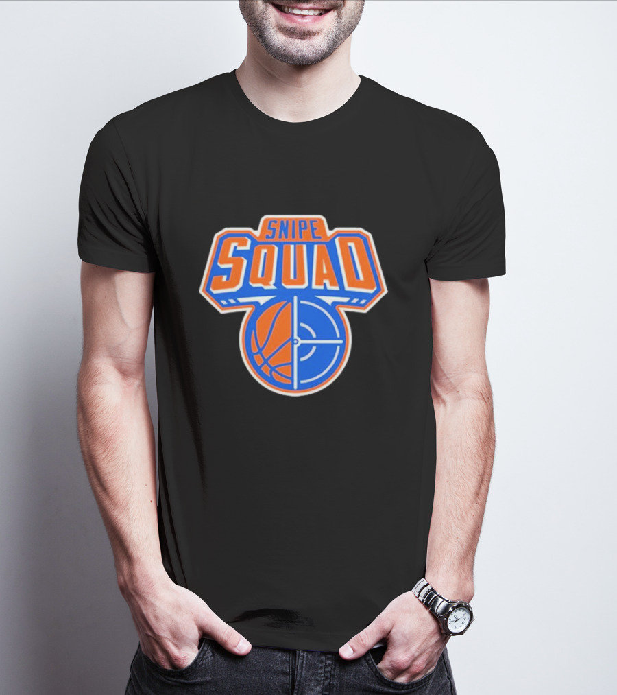 Snipe Squad Basketball Logo With Oklahoma City Thunder Colors T-Shirt