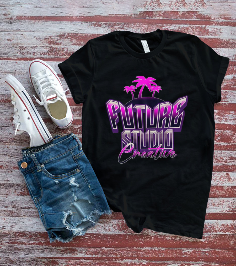 Future Studio Creative Synthwave Neon Palms T-Shirt