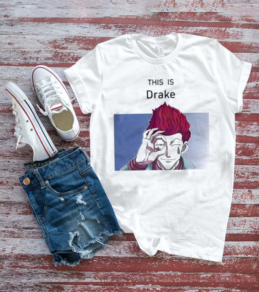 Hisoka This Is Drake Tear Symbol Pink Hair Anime Meme T-Shirt