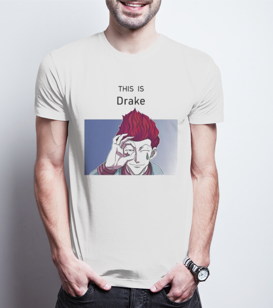 Hisoka This Is Drake Tear Symbol Pink Hair Anime Meme T-Shirt