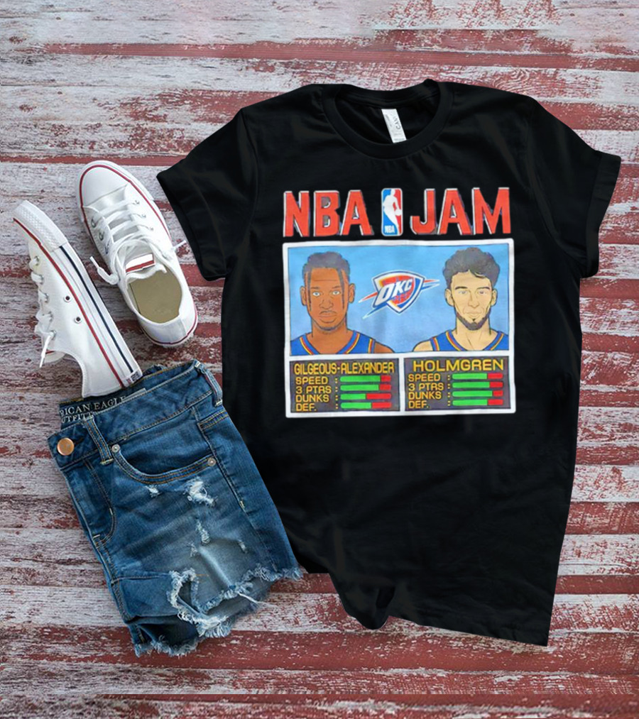 NBA Jam Shai Gilgeous-Alexander Chet Holmgren OKC Thunder T-Shirt