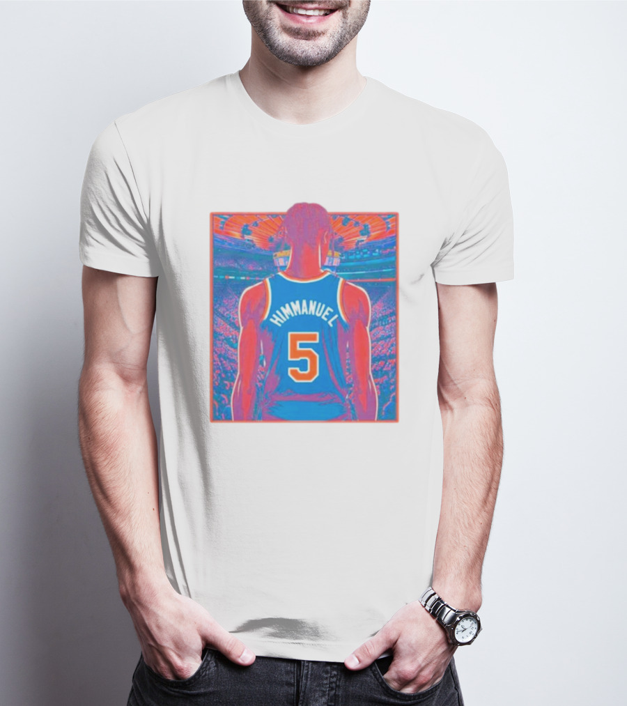 HIMMANUEL 5 New York Knicks Basketball Jersey In Vibrant Arena Scene T-Shirt