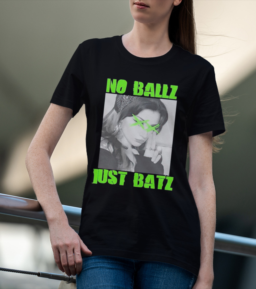 No Ballz Just Batz Bandana Girl Green X Eyes T-Shirt