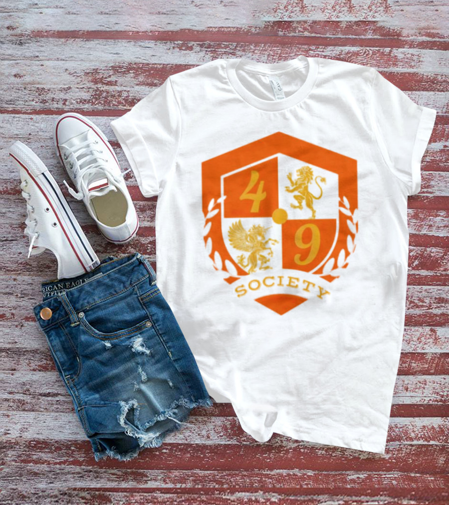 49 Society Crest With Heraldic Lion And Griffin Emblem T-Shirt