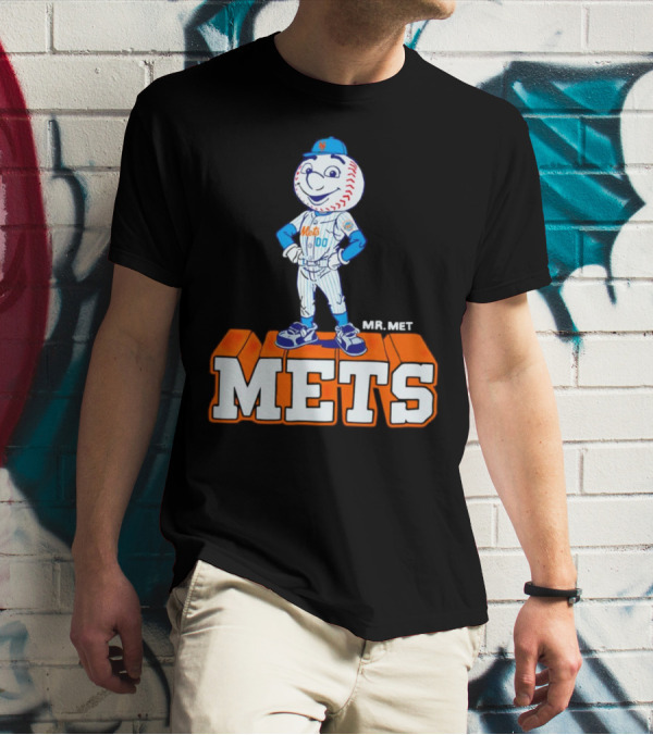 Mr Met New York Mets Baseball Mets Mascot T-Shirt