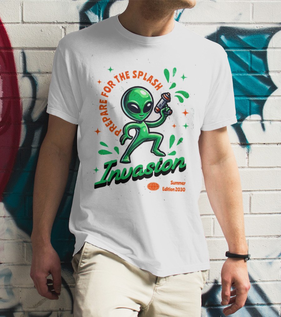 Prepare For The Splash Alien Invasion Summer Edition 2030 T-Shirt