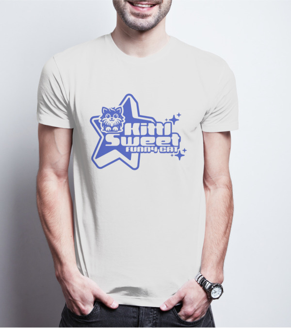 Kitti Sweet Funny Y2K Cat Star T-Shirt