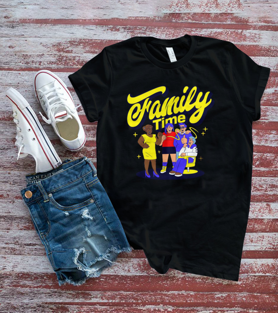 Family Time Lively Group Hug Together T-Shirt