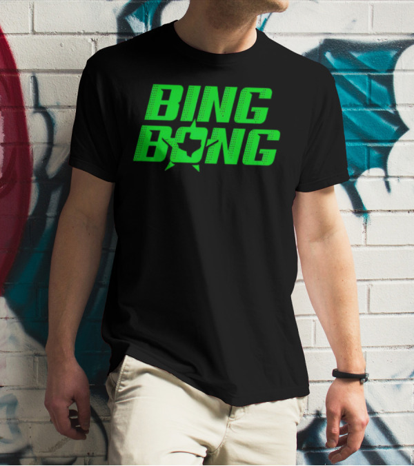 Dallas Stars Bing Bong Sports Text Logo Star Emblem T-Shirt