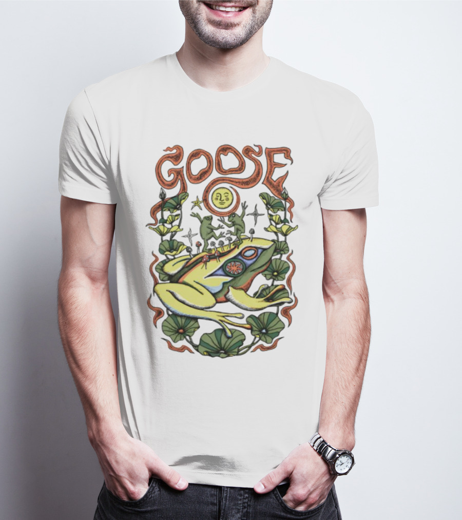 Goose The Band Frog Sun Nature Motif T-Shirt
