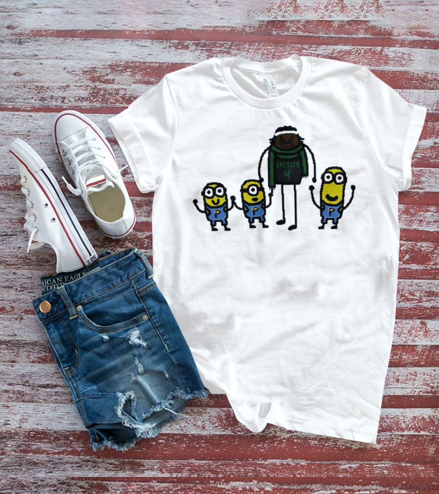 Boston Celtics Jrue Holiday Gru Holiday Minions T-Shirt