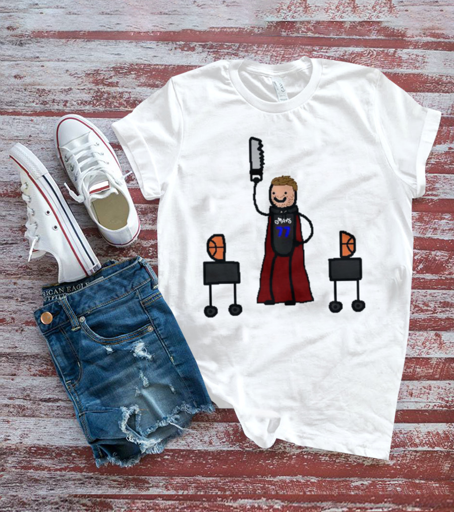 Luka Doncic Dallas Mavericks Luka Magic Basketball Hero With Cape And Saw T-Shirt