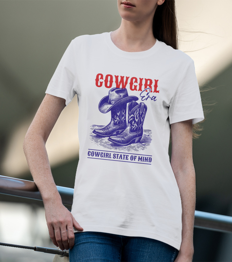 Cowgirl Era Cowgirl State Of Mind Vintage T-Shirt