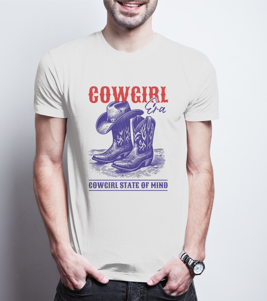 Cowgirl Era Cowgirl State Of Mind Vintage T-Shirt