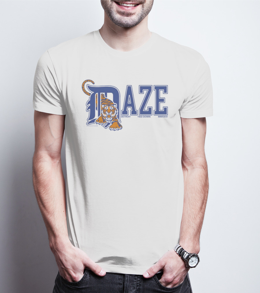 Daze Detroit Tiger Tied Down MMXXIV T-Shirt