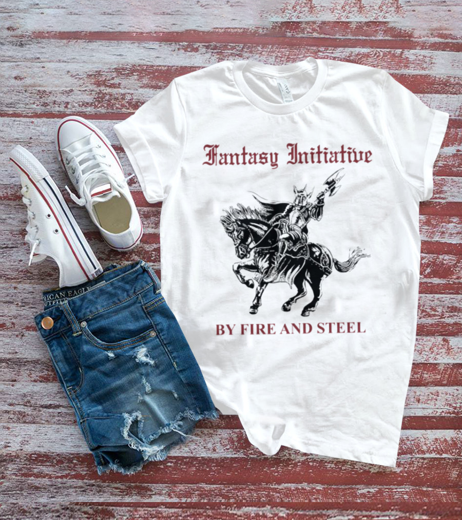 Fantasy Initiative By Fire And Steel Knight On Horseback T-Shirt