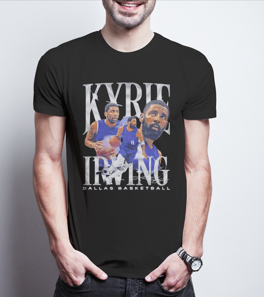 Kyrie Irving Dallas Basketball Vintage Retro Athlete Action T-Shirt