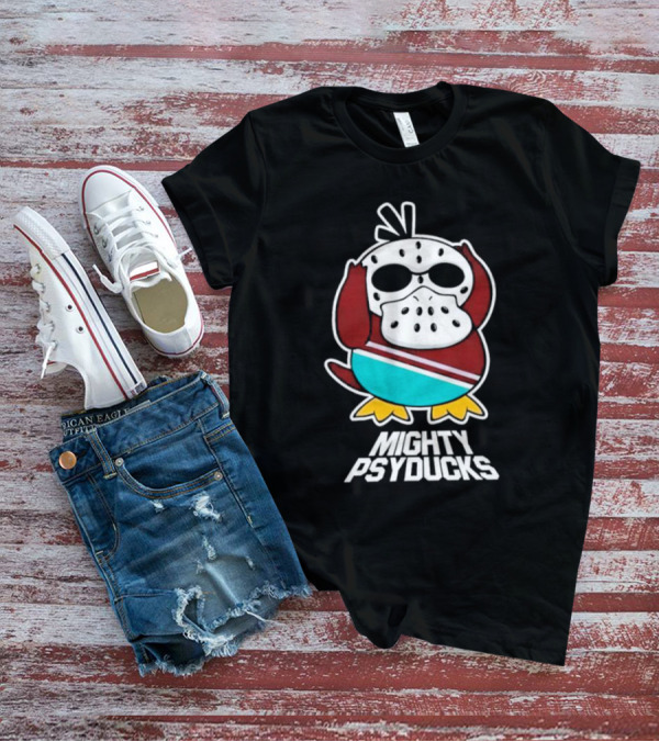 Mighty Psyducks Confused Duck Hockey Mask T-Shirt