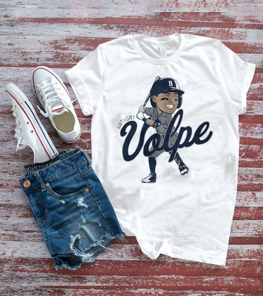 Anthony Volpe New York Yankees Caricature T-Shirt