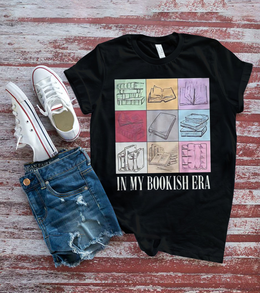 In My Bookish Era Reading Stack Aesthetic T-Shirt