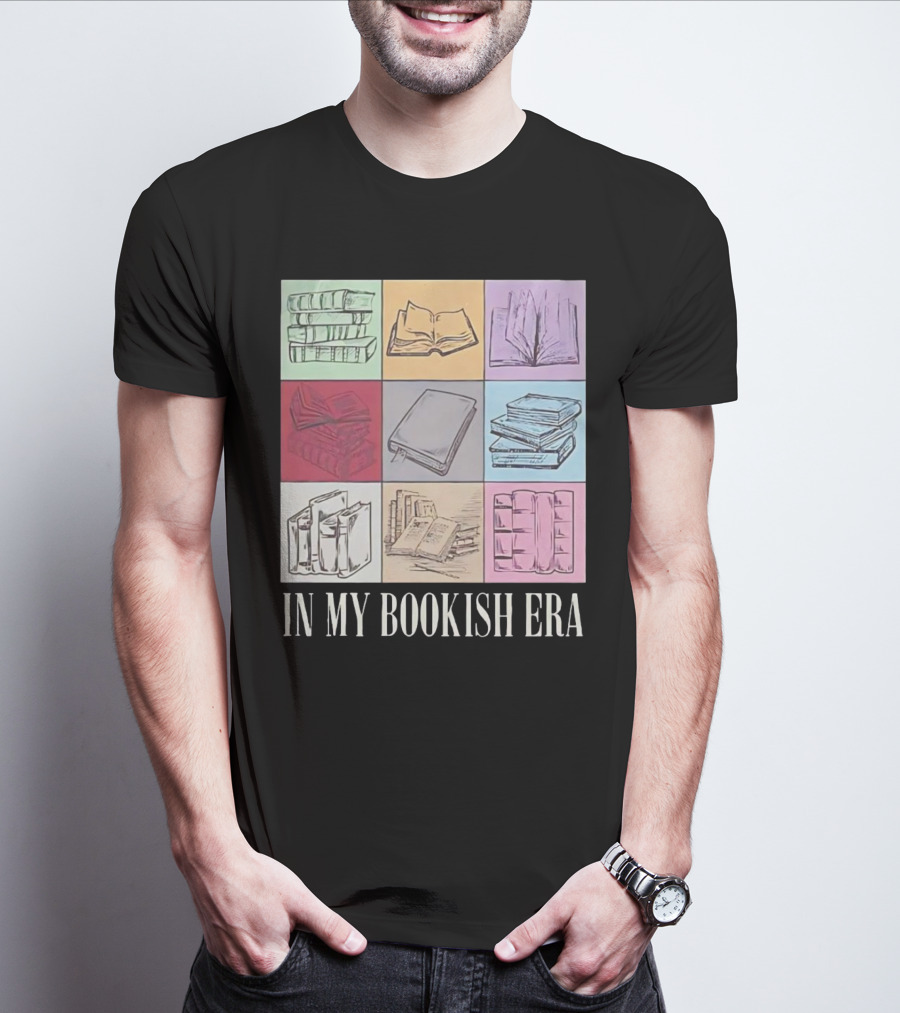 In My Bookish Era Reading Stack Aesthetic T-Shirt
