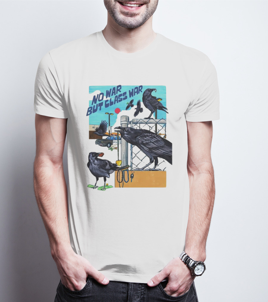 No War But Class War Halsey Berryman Crows Urban Graffiti Scene T-Shirt