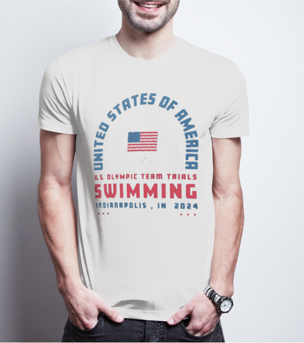 UNITED STATES OF AMERICA U.S. OLYMPIC TEAM TRIALS SWIMMING INDIANAPOLIS IN T-Shirt