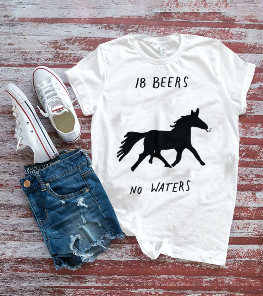 18 Beers No Waters Horse Silhouette Smoking Pipe T-Shirt