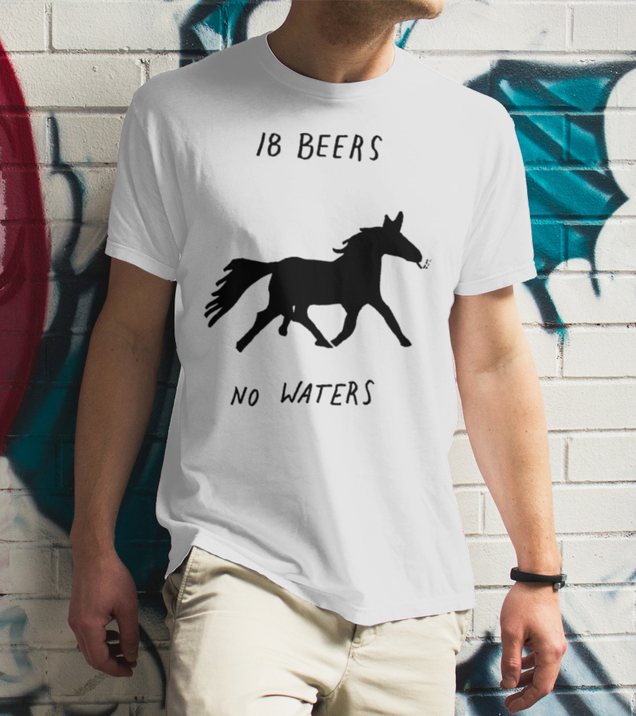 18 Beers No Waters Horse Silhouette Smoking Pipe T-Shirt