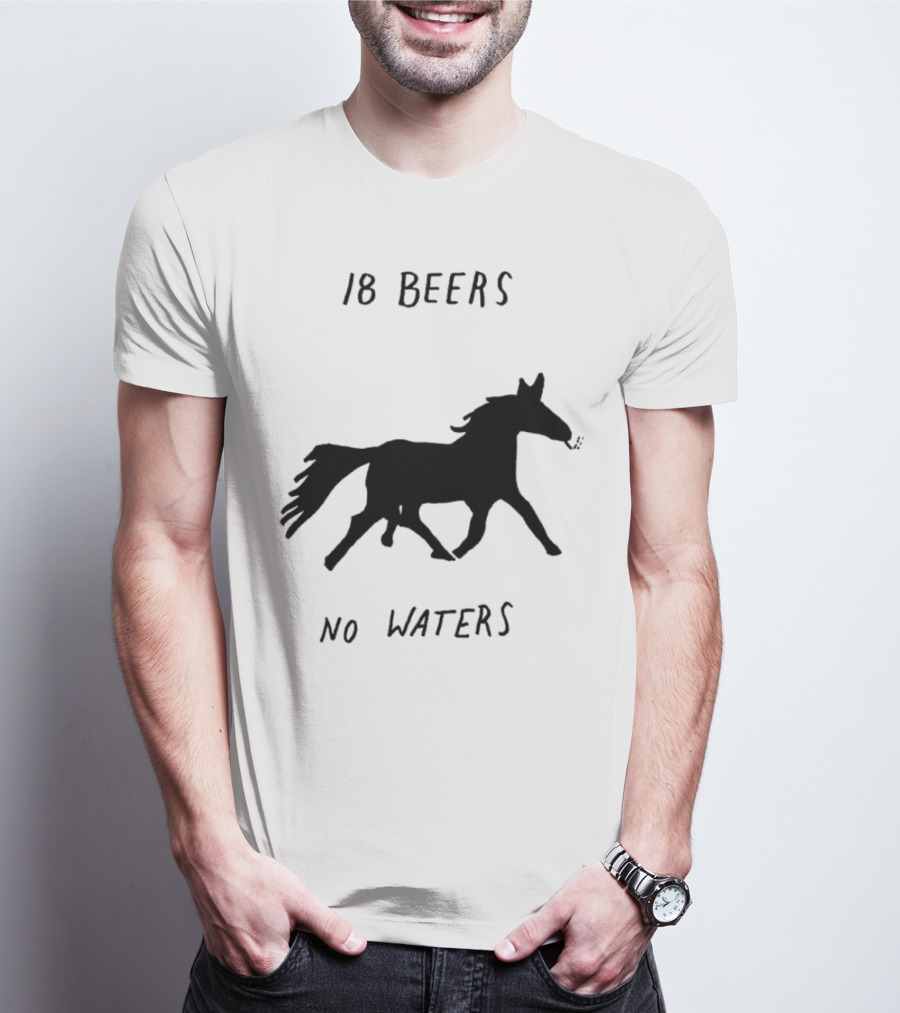 18 Beers No Waters Horse Silhouette Smoking Pipe T-Shirt