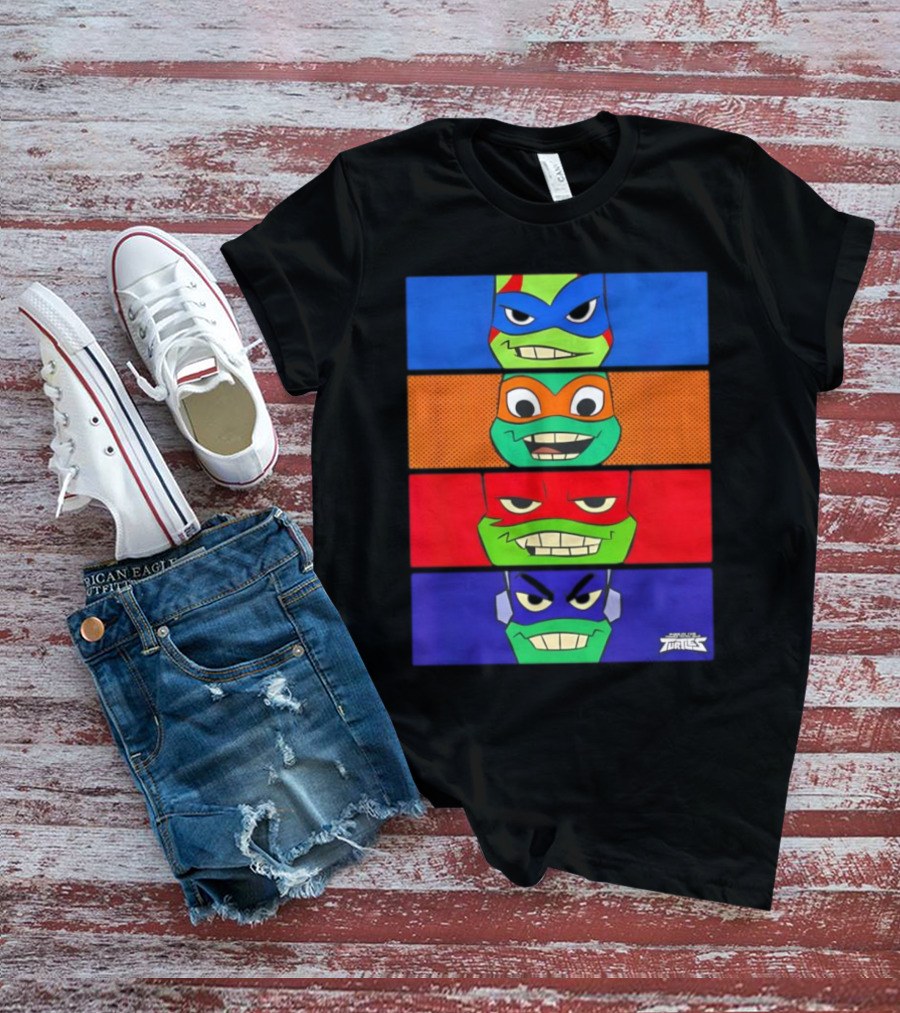 Mademark X Teenage Mutant Ninja Turtles Rise Of The Teenage Mutant Ninja Turtles Sewer Squad Colorful Character Faces T-Shirt