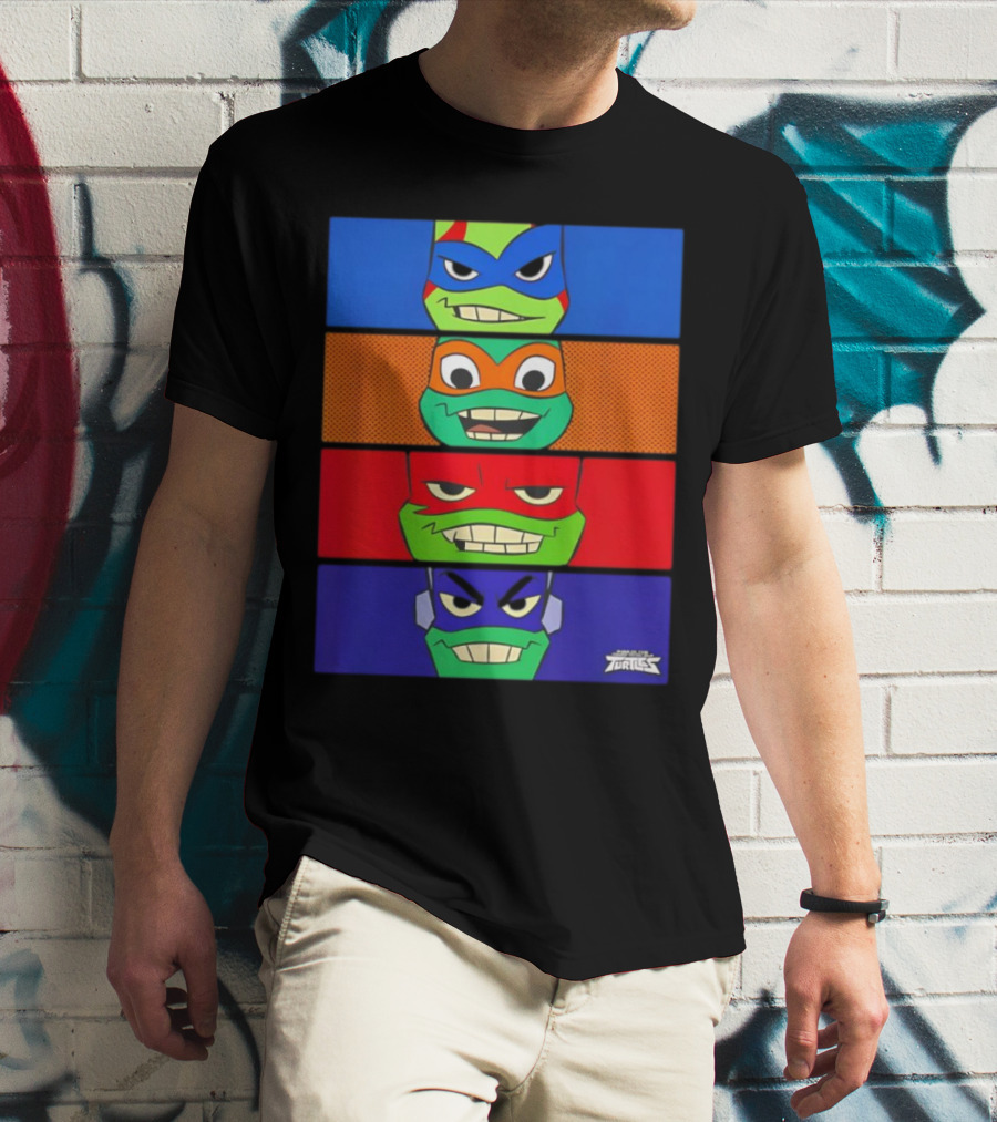 Mademark X Teenage Mutant Ninja Turtles Rise Of The Teenage Mutant Ninja Turtles Sewer Squad Colorful Character Faces T-Shirt