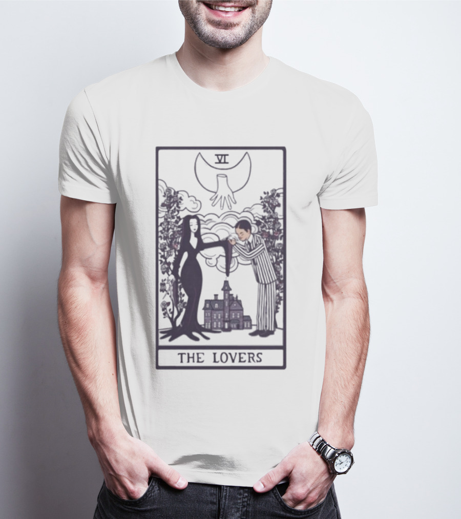 Vampire Lovers VI Tarot Card Gothic Castle And Bat T-Shirt