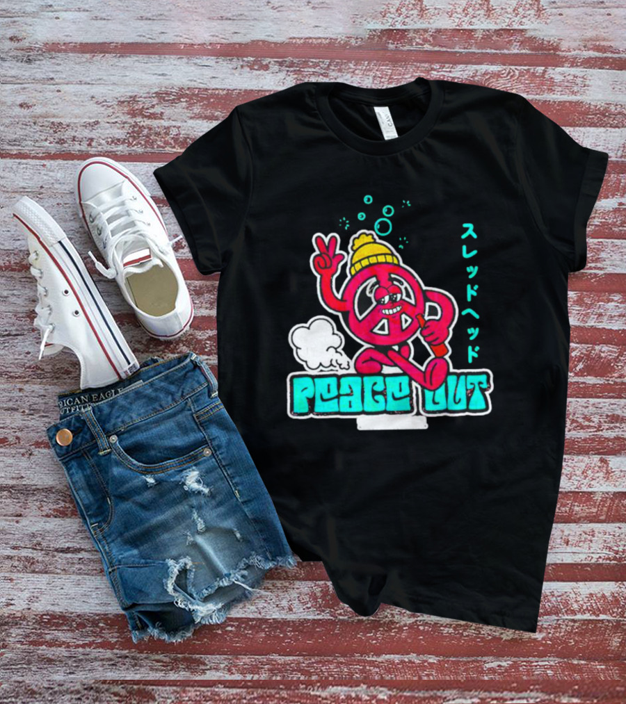 Peace Out Threadhead Japanese Text Bubble Elements T-Shirt