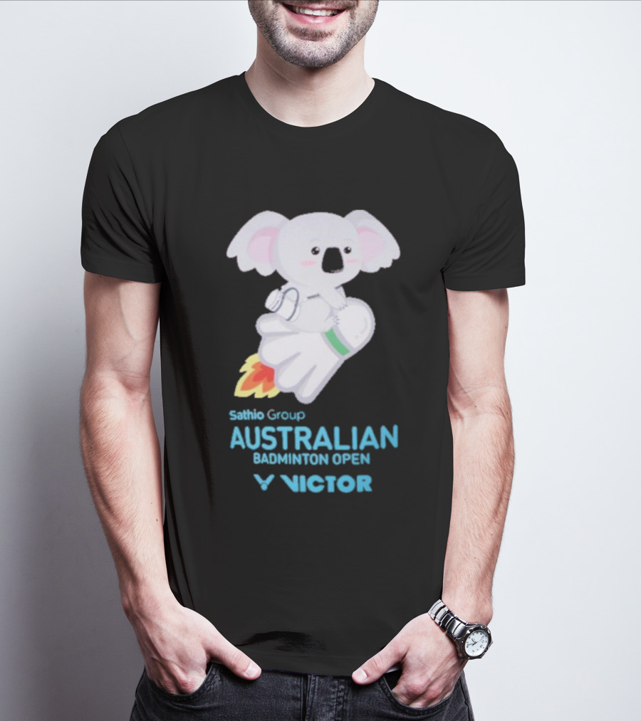 Koala Shuttlecock Sathio Group Australian Badminton Open Victor T-Shirt