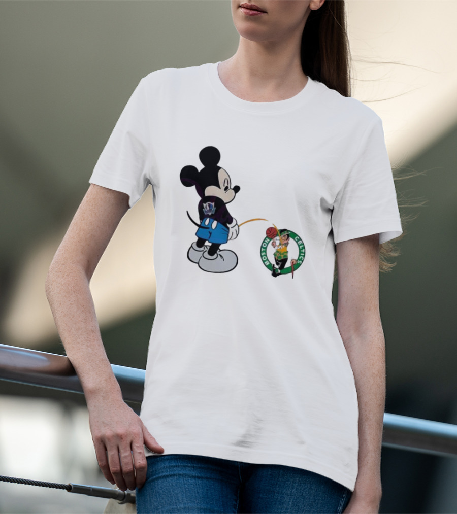 Mickey Mouse Dallas Mavericks Versus Boston Celtics T-Shirt