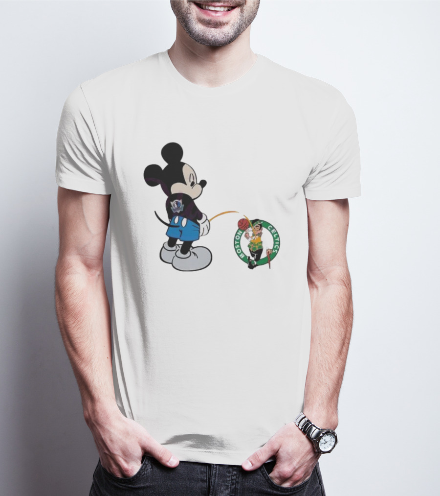 Mickey Mouse Dallas Mavericks Versus Boston Celtics T-Shirt