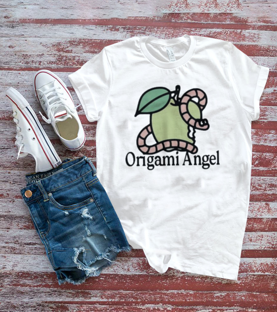 Origami Angel Apple Worm T-Shirt
