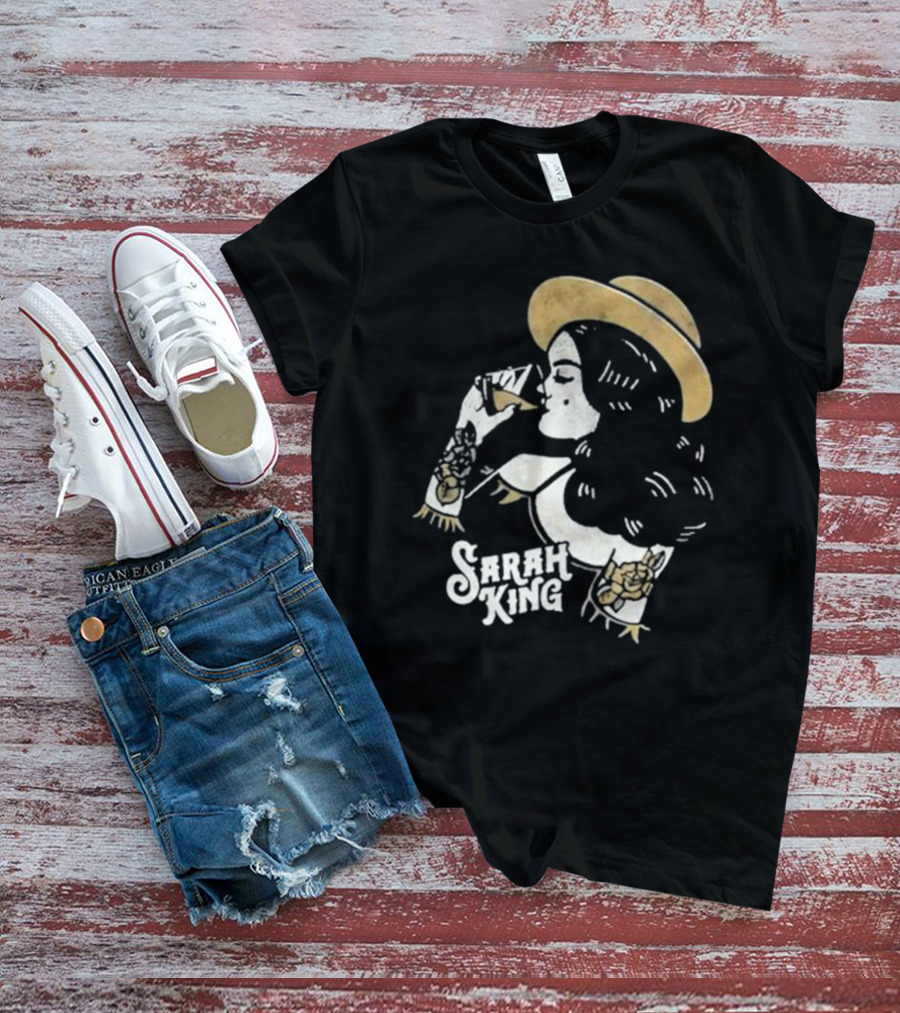 Sarah King Whisky Vintage Tattooed Woman Hat T-Shirt