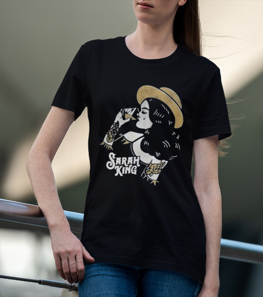 Sarah King Whisky Vintage Tattooed Woman Hat T-Shirt