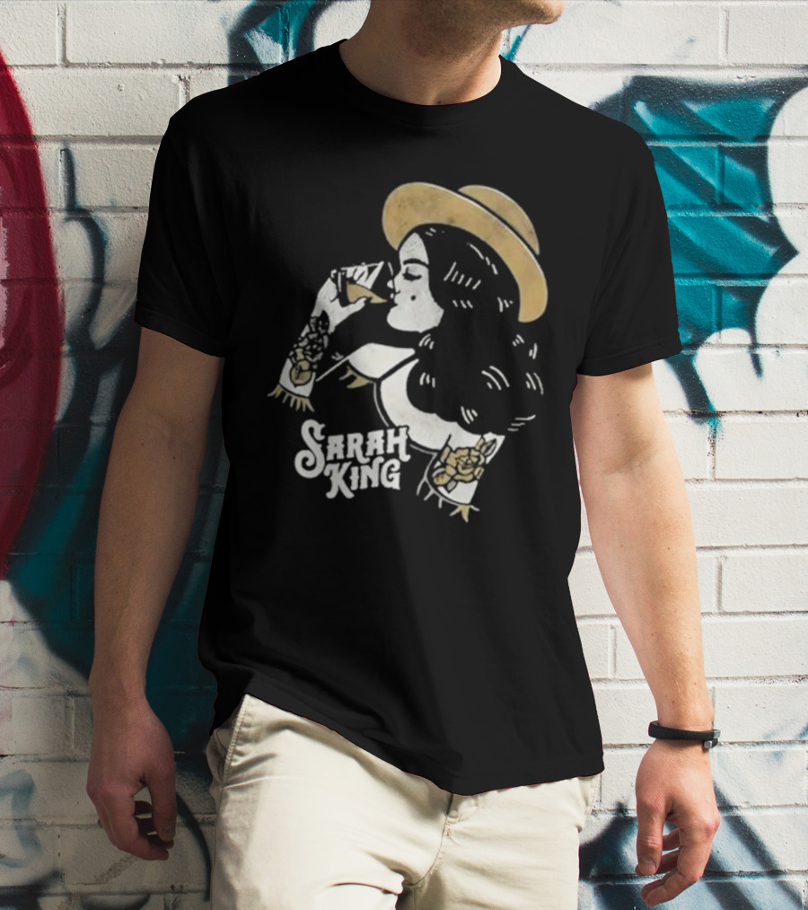 Sarah King Whisky Vintage Tattooed Woman Hat T-Shirt