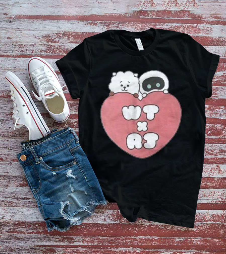 WT X RJ Heart Cute Collaboration T-Shirt