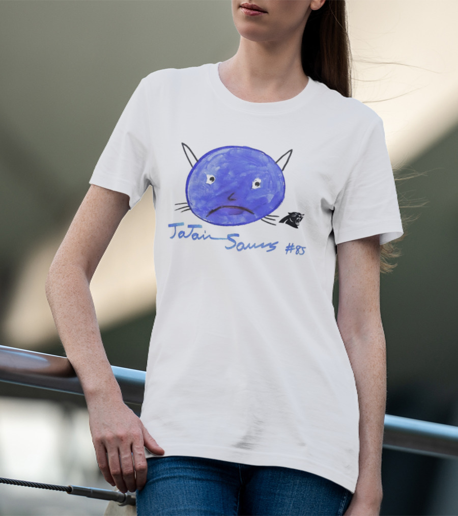 Rookies Paint Carolina Panthers Jajaun Saurs #85 T-Shirt