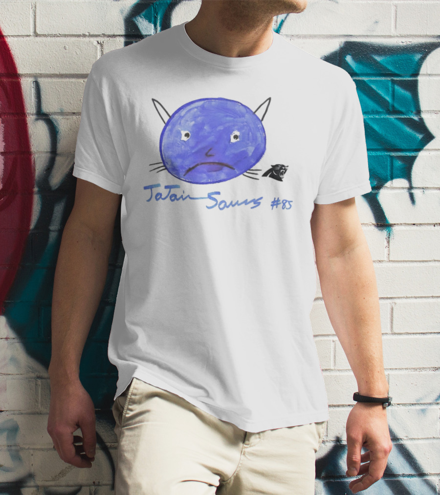 Rookies Paint Carolina Panthers Jajaun Saurs #85 T-Shirt