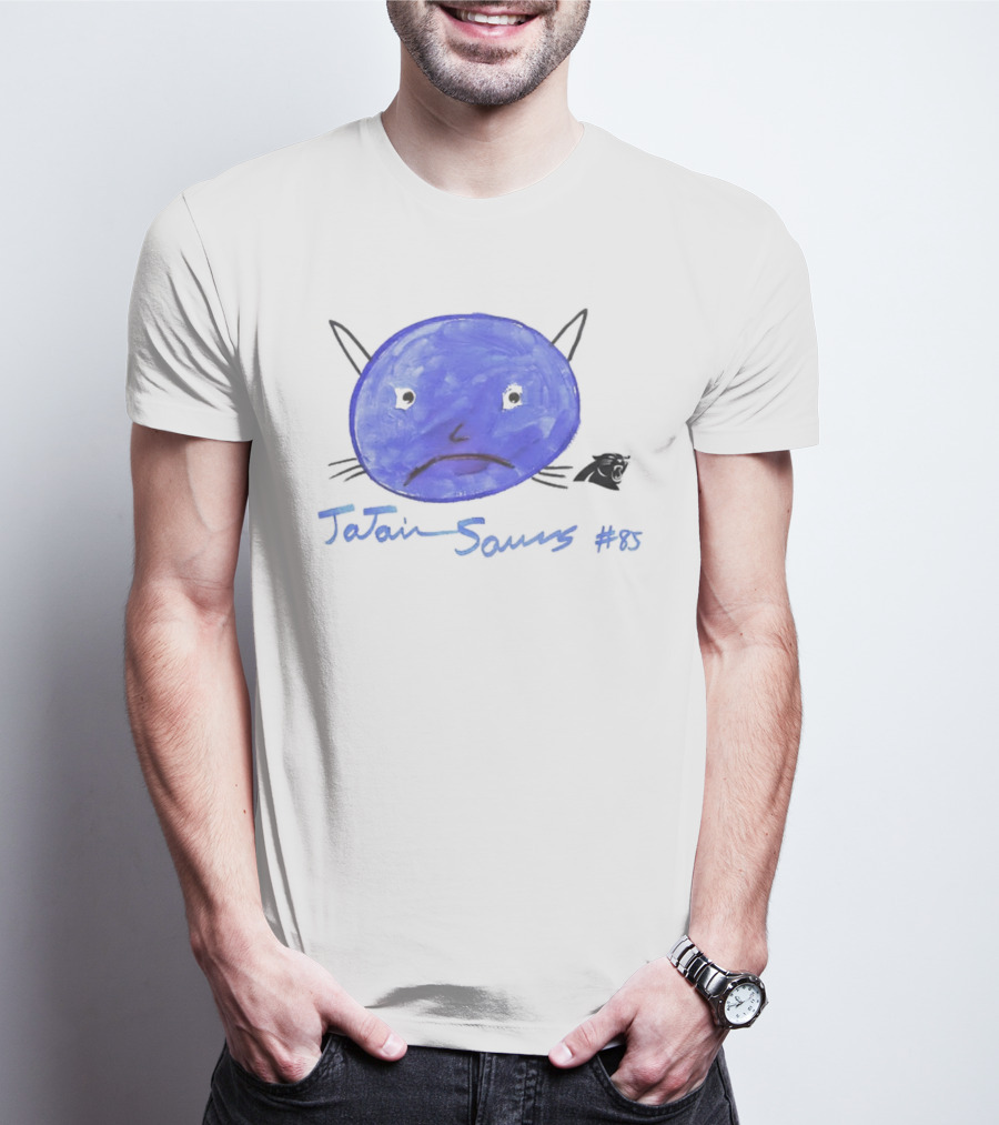 Rookies Paint Carolina Panthers Jajaun Saurs #85 T-Shirt