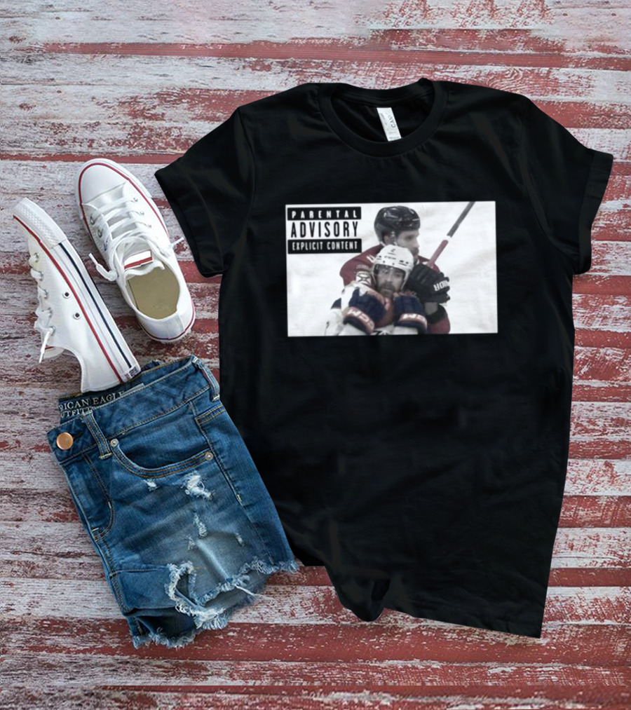 Parental Advisory Explicit Content Hockey Collision T-Shirt