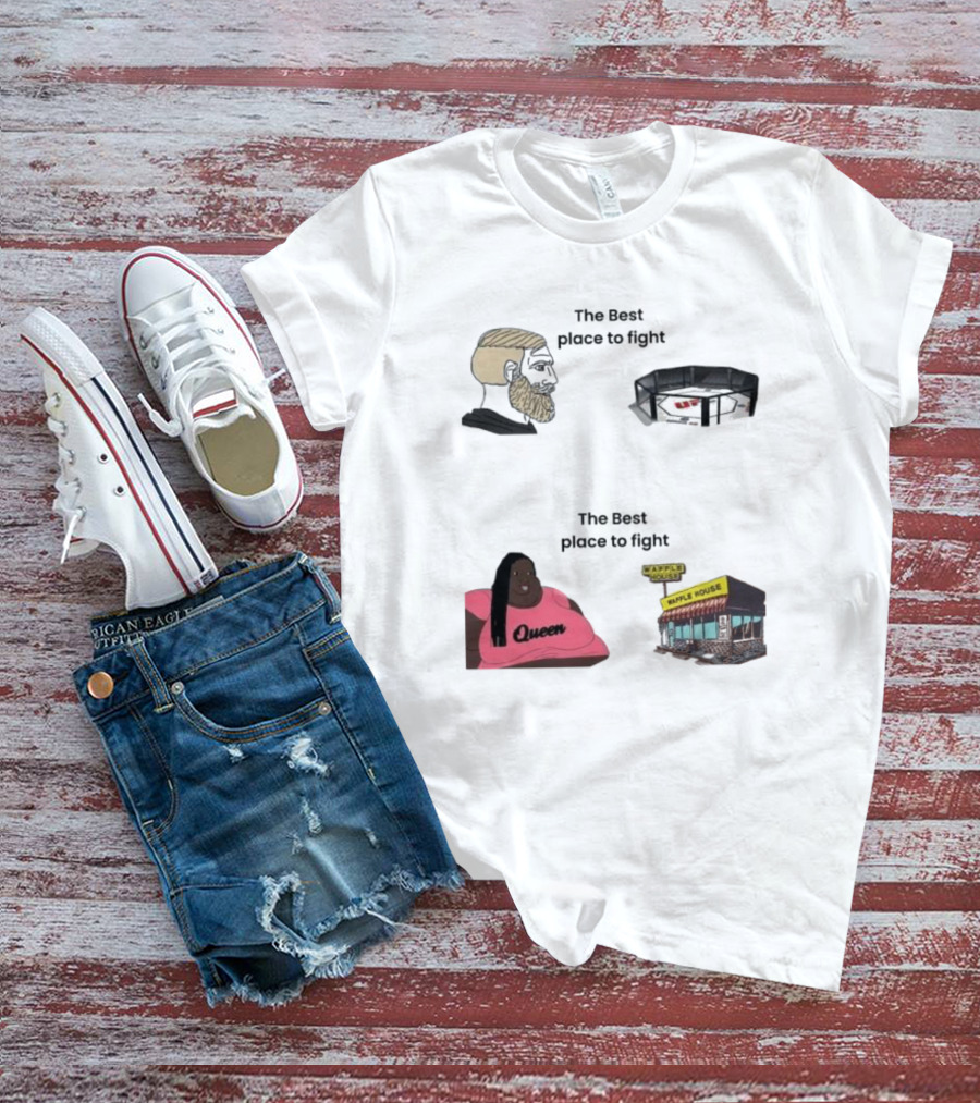 The Best Place To Fight Waffle House Queen Belt T-Shirt